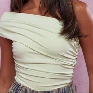 Elegant Off-Shoulder Cream Top